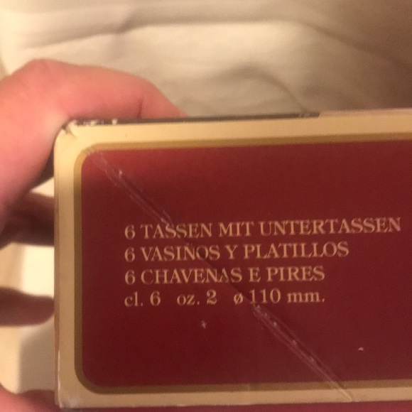 Aurea Italian crystal set with saucers BNWT - Picture 11 of 11